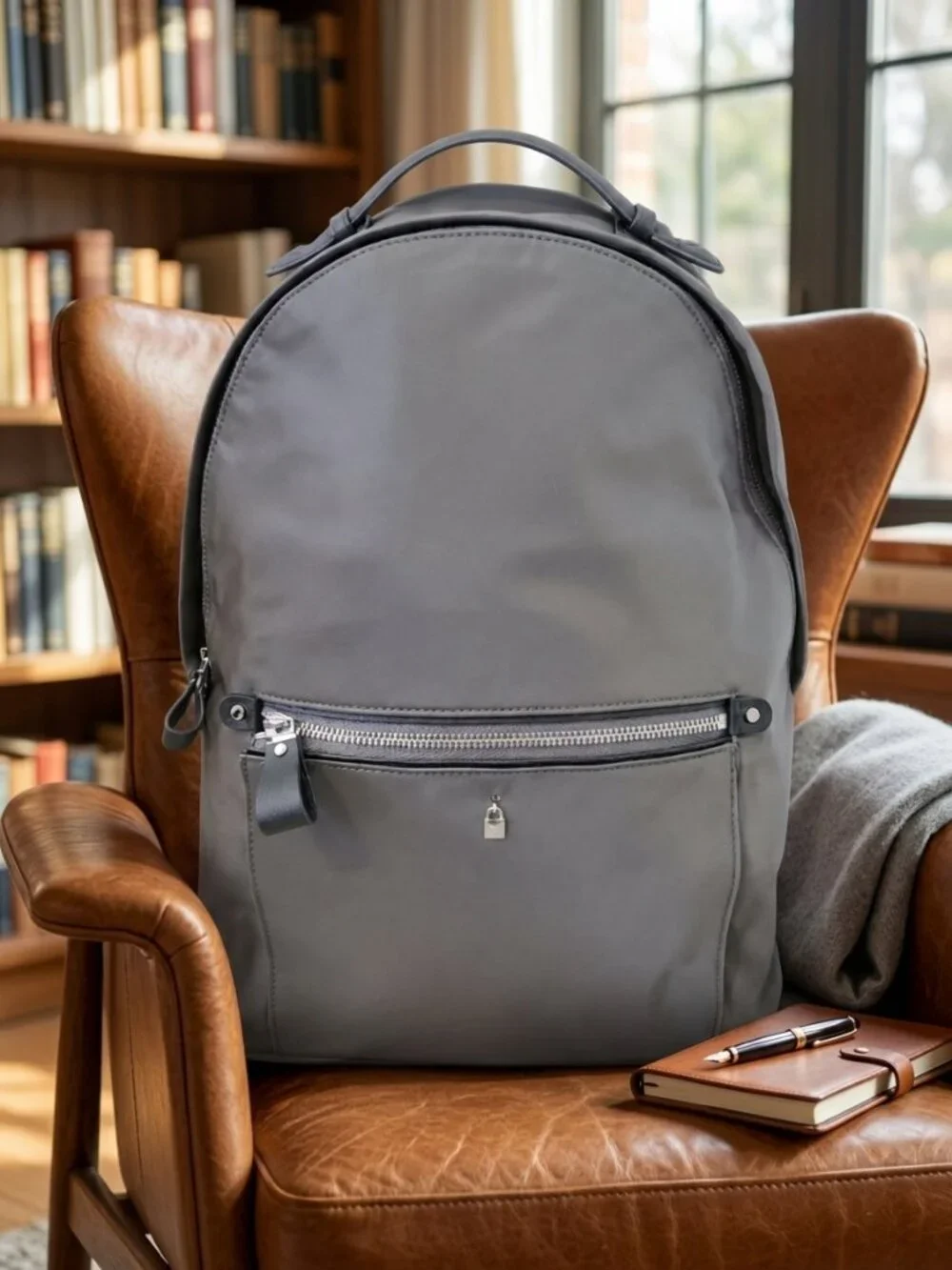 Michael Kors Kelsey Backpack Graphite | Travel Laptop Bag w/ Trolley Sleeve